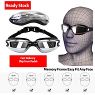 Realeos Tinted Lens Swimming Goggles/Women Men Adult Diving Swim Google/ Anti Fog Eye Glasses Adjust