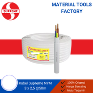 Kabel Supreme NYM 3x25 50 meter - Kabel Supreme 3 x 2.5 NYM Putih - Kabel NYM Supreme Cable 50M