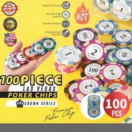 100pcs Set Premium Monte Carlo Casino Poker Chips Poker Set Monte Carlo Game Chips Casino Chips