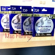 Senar PE Daiwa SALTIGA UVF DURASENSOR X8+12 300M PE 2.5, 3, 4, 5
