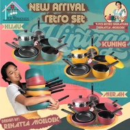 SUPRA 9pcs retro aluminum non-stick pan set by renatta moeloek /cookware set new series RETRO / fryi