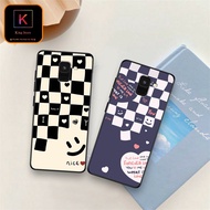 Samsung A8 2018 - A8 Plus - A8 Star Case - Samsung Case With caro Pattern Printed - Super Durable, Luxurious TPU Material