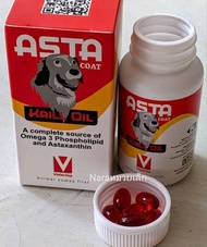 Asta coat krill oil สำหรับสุนัขและแมว ผลิตภัณฑ์บำรุงข้อและผิวหนัง exp.29/11/2025
