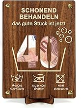 Giftota Funny 40th Birthday Money Gifts Wooden with Birthday Card, Gifts for 40th Birthday Man Woman