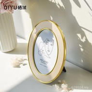 Photo 20cm Oval Photo Frame 719EK Silver Simple Gold Metal Table European Table Living Room Black Re