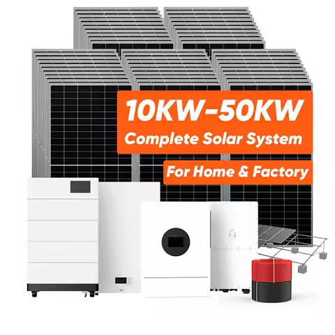 All in One Solar Energy Storage System 10KW 30KW 50KW Hybrid Inverter Floor Standing LiFePO4 Battery