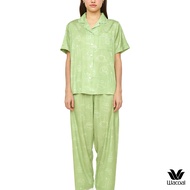 Wacoal CAFE’ CATION ชุดนอนแขนสั้น ขายาว พิมพ์ลาย Coffee Print รุ่น WN7G05 สีเขียว (GR)