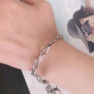 CHAIN BRACELET/ PEPERCILP BRACELET / SILVER CHAIN BRACELET