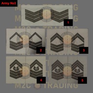 SAF | ARMY DULL GREEN  EMBRODIERY PATCH | SLEEVE PATCH |3SG - MSG | SERGEANTS | SGTS | SINGAPORE