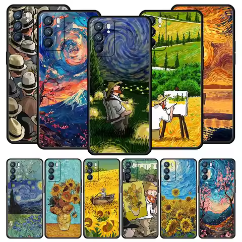 Van Gogh The Starry Night Phone Case For Oppo Reno13 Reno12 Reno11 F Reno10 Pro A54 5G Find X5 A9 A5