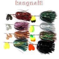 KANGNAI Bucktail Spinner Bait, Spinner Design 45g Fishing Spinner Bait, Musky Bucktail sequin Bright