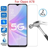 tempered glass screen protector case for oppo a78 cover on oppoa78 a 78 78a protective phone coque b