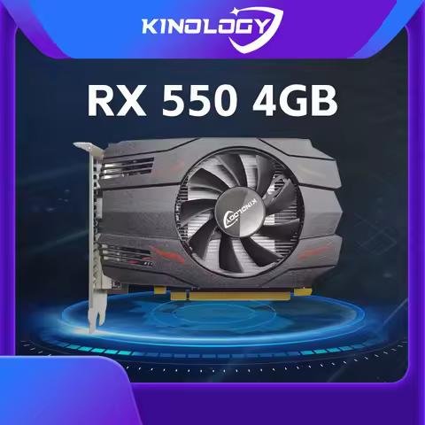 Kinology AMD Radeon RX550 4GB GPU GDDR5 For Desktop PC Games Video Office Graphics Card 128bit HDMI 