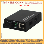 Fiber Converter Multimode Fiber Fiber to RJ45 Cat5e Cat6 Gigabit Fast Ethernet Converter Dual Fiber 