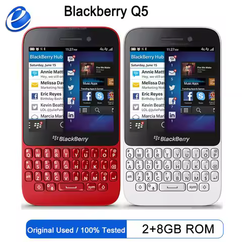 Blackberry Q5 Unlocked Original 2GB RAM 8GB ROM GSM 4G LTE Mobile Cell Phone 5MP Camera WIFI GPS Eng