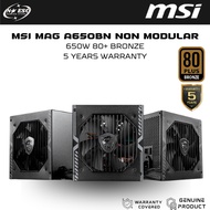[ MSI MAG A650BN 650W Power Supply ] non modular | 80Plus Bronze PSU 650W | 5 years warranty