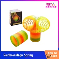 Rainbow Spring Coil Toys Games Collectibles for Kids Party Magic Circle Stretchy Rainbow Magic Spring, Colorful Rainbow Neon Plastic Spring Toy Party Supplies for Boys Girls Gift Toys, Easter ,Halloween