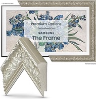 Frame My TV Deco TV Frames -Tuscan Pearl Compatible ONLY with Samsung The Frame TV (3", Color Chip)