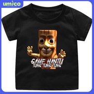 UMICO baju budak tshirt Tung Tung sahur Atasan leher krew Cotton selesa dan lembut