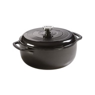 Lodge Enameled Cast Iron Dutch Oven, 6 quart / 5.7 liters, Black, EC6D18