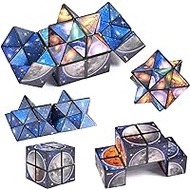 Forhome 2 in 1 Star Clear Sky Magic Cube Infinity - Magic Cube Children - 3D Puzzle Cube - Magic Cube - Stress Relief Toy, Educational Game Gifts for Children Adults