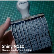 Shiny stamp 10 numbers stamped date month year DD-MM-YY small to large 3mm 4mm 5mm 7mm 9mm 18mm N110