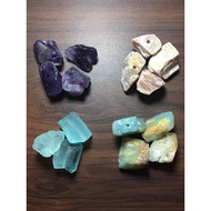 Raw Stones Sunstone, Deep Purple Amethyst, Amazonite, Fluorite, Red Agate (PER PIECE)
