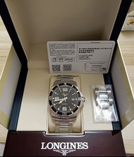 拍賣 極新 LONGINES 浪琴 深海征服者 機械錶 黑浪  41mm   2022年3月寶島購入 保固5年  台北面交