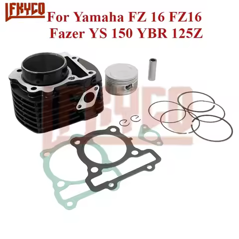 63.5mm Motorcycle Cylinder Piston Gasket Kit for Yamaha FZ 16 FZ16 Fazer YS 150 YBR 125Z 153CC Pin 1