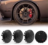 4 Pieces 64mm 2.5" Glossy Black // Stripe Car Custom Plastic Car Wheel Hub Center Caps Cover Fit for