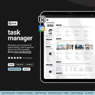 Notion Task Planner Template Minimalist Weekly Monthly Planner Work Projects and Life Buckets Projec