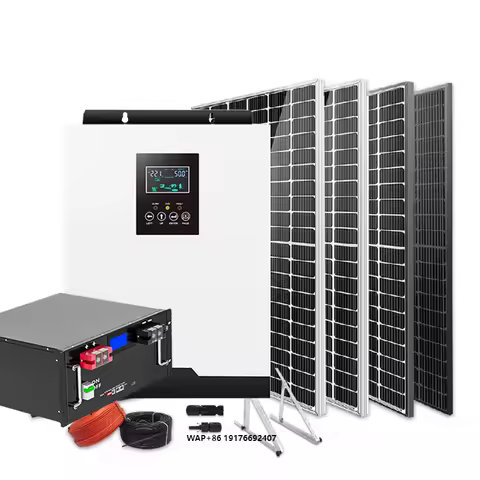 New Arrival 20KW 10KW 5KW Grid Solar Panel Kit with Hybrid Inverter 48V Battery Rack Storage Systems