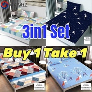 3in1Set Full Garter Canadian Bedsheet With Two Pillowcase High Quality Legit Printed Bedsheet 150cm