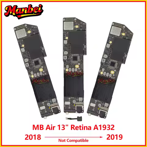 2018 2019 Laptop Motherboard For Macbook Air 13" Retina A1932 Logic Board With Touch ID 1.6GHz i5 12