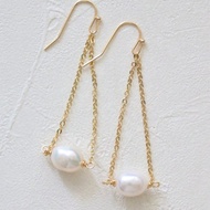 淡水珍珠耳環 天然珍珠手工耳環 鍍金/鍍銀