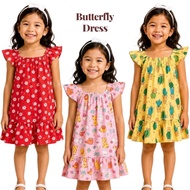 R6L2 Butterfly Dress for kids 3 to 15mos with garter