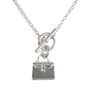Authentic HERMES  H121325B00  Necklace Silver Silver925 Women used Direct from Japan ISEYA