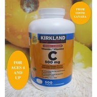 KIRKLAND VITAMIN C 500mg GOOD FOR KIDS 4 AND UP CHEWABLE FROM COSTCO CANADA