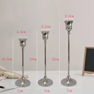 北歐燭臺復古生日擺件燭光晚餐婚慶浪漫道具婚禮餐桌蠟燭臺