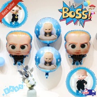 Jumbo Foil Balloon with Boss Baby Character Full Body 18 Inch Round Boss Baby Boss Large Baby Boss T