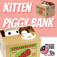 Mischief saving box Cartoon Children's Stealing Money Cat Savings Can Stealing Money Cat Creative Bi