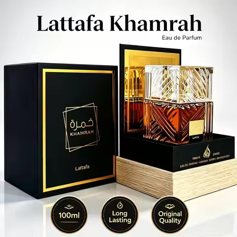 Lattafa Khamrah Eau De Parfum 100ml 3.4oz Unisex Long Lasting Perfume Vanilla Warm Spicy Amber Cinna
