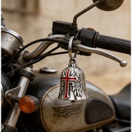 New Retro Exorcism Bell Cross Angel Wing Pendant Motorcycle Keychain Portable Fashion Accessory Holi