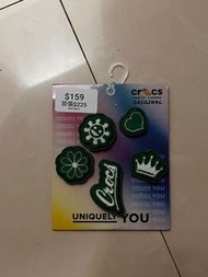 Crocs 綠色海綿鞋扣 1set 正版