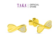 TAKA Jewellery Diamond Earrings 9K Ribbon
