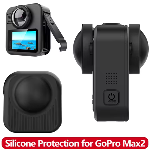 MAX2 Silicone Protective Case Lens Cover Battery Side Cover for GoPro Max 2 Action Camera Accessorie