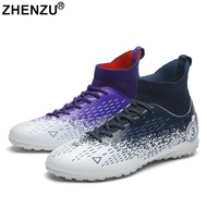 1 ZHENZU Size 31-48 Professional Original Soccer Shoes Sneakers Cleats Futsal Football Shoes Men Kids Boys