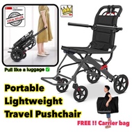 Lightweight Pushchair pulling handle for elderly wheelchair Flip-Up Armrests & footrest with brake t