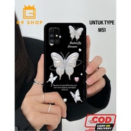 [gnine_case]case Samsung m51-case Glossy-Protective )case(butterfly)softcase hp-case hp-casing hp-si