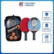 (HCMC EXPRESS) Set of 2 table tennis rackets with 3 GoodFit GF001TS balls included - Short handle